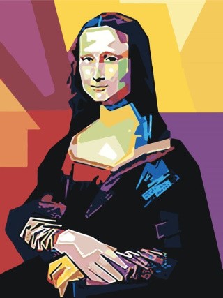 Картина по номерам «Яркая Мона Лиза» Картина по номерам «Яркая Мона Лиза»