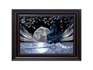 Рисунок на ткани «Лунный путь»