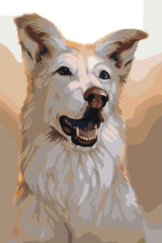 Картина по номерам «Послушный пёс»