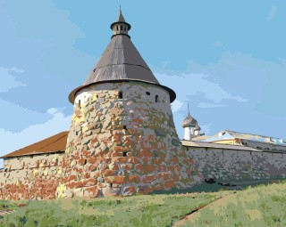 Картина по номерам «Крепостная стена» Картина по номерам «Крепостная стена»