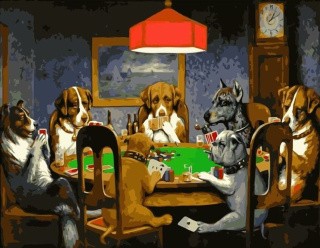 Картина по номерам «Азартные псы» Картина по номерам «Азартные псы»