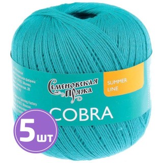 Пряжа Семеновская Cobra (30290), бирюзово-голубой 5 шт. по 100 г Пряжа Семеновская Cobra (30290), бирюзово-голубой 5 шт. по 100 г