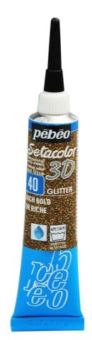 Контур по ткани с микро-глиттером Setacolor 3D, цвет: под темное золото, 20 мл