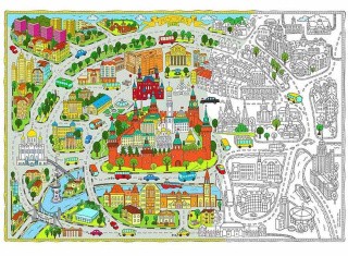 Карта-раскраска «Москва»
