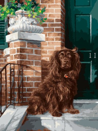 Картина по номерам «Хозяина нет дома» Картина по номерам «Хозяина нет дома»