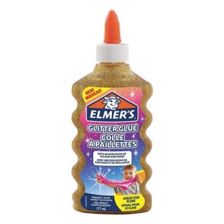 Клей для слаймов канцелярский с блестками ELMERS «Glitter Glue», 177 мл, золотой