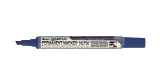 Маркер перманентный Maxiflo 1,8-4,5 мм, скошенное перо, синий, Pentel