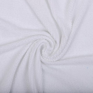 Ткань трикотажная Бифлекс жатка, 3 м, ширина 80 см, 490 г/м², цвет: 1 белый, TBY