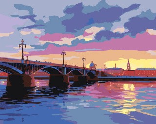 Картина по номерам «Питер: Мост через Неву»