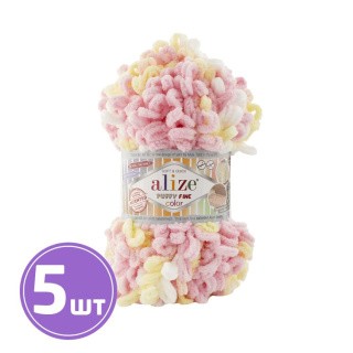Пряжа ALIZE Puffy Fine color (6367), мультиколор, 5 шт. по 100 г Пряжа ALIZE Puffy Fine color (6367), мультиколор, 5 шт. по 100 г