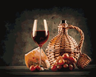 Картина по номерам «Сыр и виноград» Картина по номерам «Сыр и виноград»