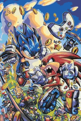 Картина по номерам «Sonic»
