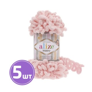 Пряжа ALIZE Puffy (639), бледно-розовый, 5 шт. по 100 г Пряжа ALIZE Puffy (639), бледно-розовый, 5 шт. по 100 г