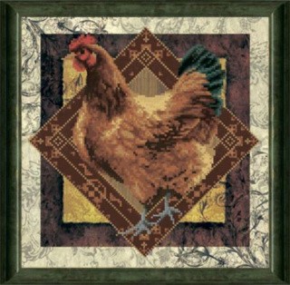 Рисунок на ткани «Курица»