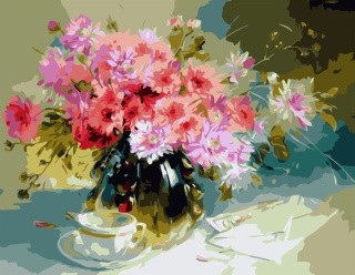 Картина по номерам «Розовый букет» Картина по номерам «Розовый букет»