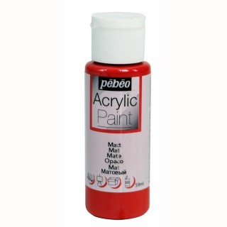 Краска акриловая Pebeo Acrylic Paint декоративная матовая (Красный кирпич), 59 мл