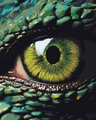 Картина по номерам «Глаз зеленого дракона 2»