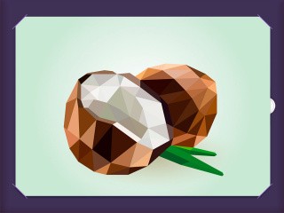 Аппликация с наклейками «Спелый кокос»