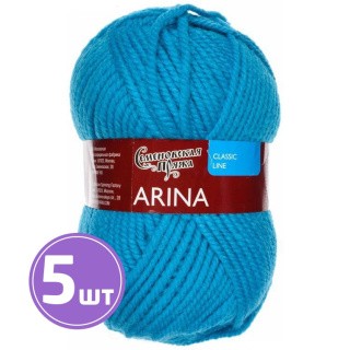 Пряжа Семеновская Arina (290), бирюзово-голубой, 5 шт. по 100 г Пряжа Семеновская Arina (290), бирюзово-голубой, 5 шт. по 100 г