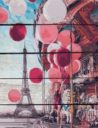 Картина по номерам по дереву RADUGA «Парижская карусель»