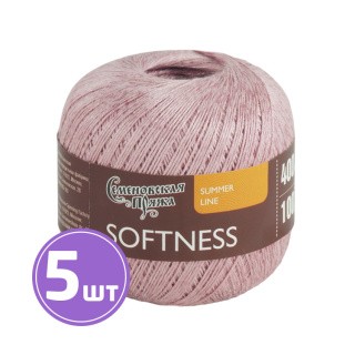 Пряжа Семеновская Softness (Нежность) (151614), румяна, 5 шт. по 100 г Пряжа Семеновская Softness (Нежность) (151614), румяна, 5 шт. по 100 г