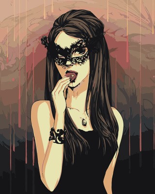Картина по номерам «Дневники вампира: Кэтрин Пирс в маске»