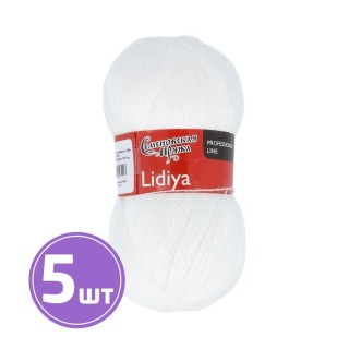 Пряжа Семеновская Lidiya (964), ультрабелый 5 шт. по 100 г Пряжа Семеновская Lidiya (964), ультрабелый 5 шт. по 100 г