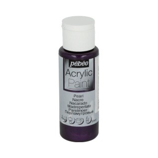 Краска акриловая Pebeo Acrylic Paint декоративная перламутровая (Фиолетовый), 59 мл