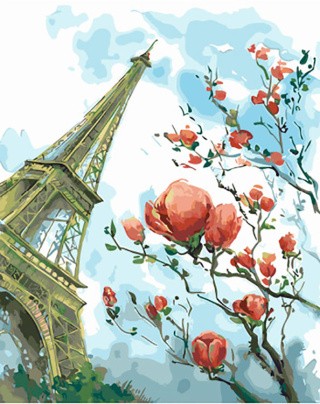Картина по номерам «Акварельный Париж»