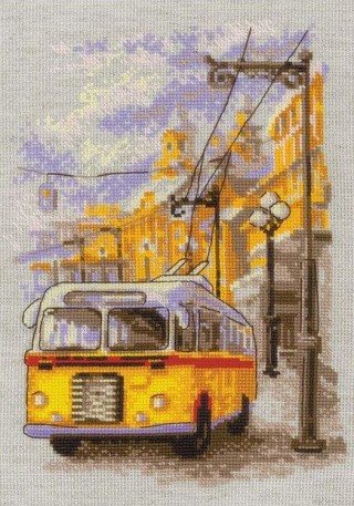 Набор для вышивания «Старый троллейбус»