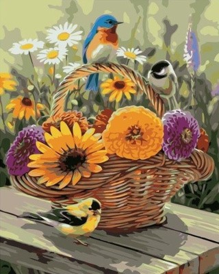 Картина по номерам «Корзина цветов» Картина по номерам «Корзина цветов»