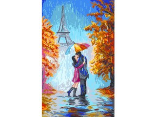 Рисунок на канве «Двое в Париже»