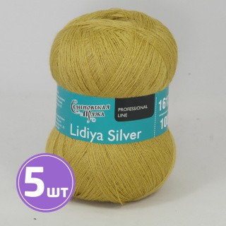 Пряжа Семеновская Lidiya silver (160847), оливковое масло, 5 шт. по 100 г Пряжа Семеновская Lidiya silver (160847), оливковое масло, 5 шт. по 100 г