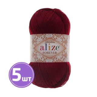 Пряжа ALIZE FOREVER (57), вишневый, 5 шт. по 50 г Пряжа ALIZE FOREVER (57), вишневый, 5 шт. по 50 г