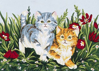 Рисунок на ткани «Веселые котята»