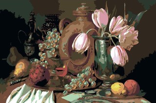 Картина по номерам «Натюрморт с тюльпанами»