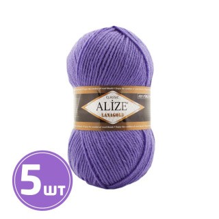 Пряжа ALIZE LanaGold (851), лаванда, 5 шт. по 100 г Пряжа ALIZE LanaGold (851), лаванда, 5 шт. по 100 г