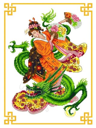 Рисунок на канве «Танец с драконом»