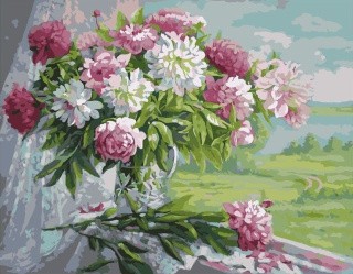Картина по номерам «Пионы в вазе» Картина по номерам «Пионы в вазе»