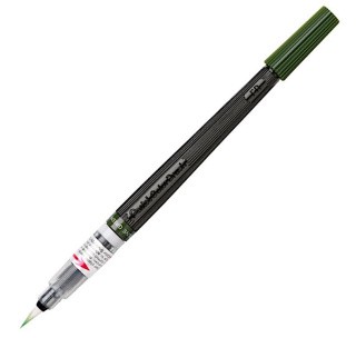 Кисть с краской Colour Brush, 1-10 мм, 5 мл, цвет: оливковый, Pentel