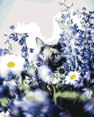 Картина по номерам «Красавица в цветах» Картина по номерам «Красавица в цветах»