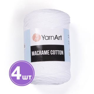 Пряжа YarnArt Macrame Cotton (Макраме Коттон) (751), ультрабелый, 4 шт. по 250 г