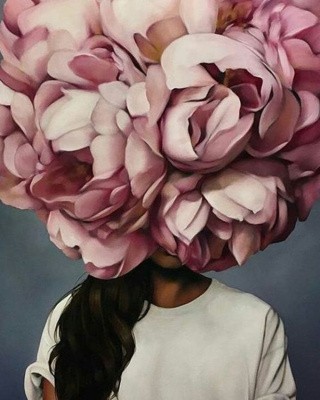 Картина по номерам «Девушка с пионом» Картина по номерам «Девушка с пионом»