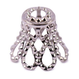 Розетка для бус 8 мм, цвет: под никель, 5 шт., Zlatka Розетка для бус 8 мм, цвет: под никель, 5 шт., Zlatka