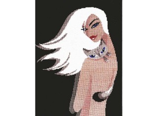 Набор для вышивания «Девушка с котом» Набор для вышивания «Девушка с котом»