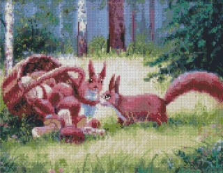 Алмазная вышивка «Белочки» Алмазная вышивка «Белочки»