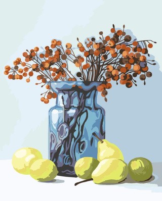 Картина по номерам «Натюрморт с рябиной» Картина по номерам «Натюрморт с рябиной»