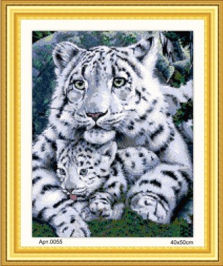 Набор для вышивания «Семья белых тигров»