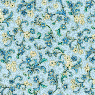 Ткань для пэчворка Villa Romana, 50х55 см, 146 г/м², 100% хлопок, цвет: BLUE, Peppy