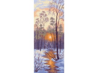 Рисунок на канве «Зимний закат»